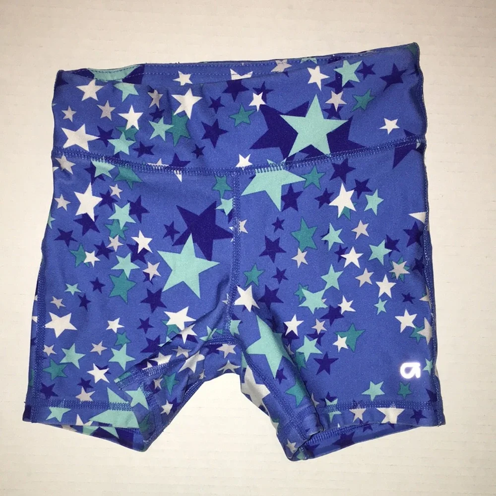 Blue Star Print Athletic Shorts